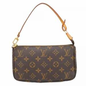 LOUIS VUITTON Brown Monogram Pochette Pouch